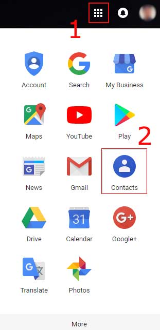 open contact from Gmail