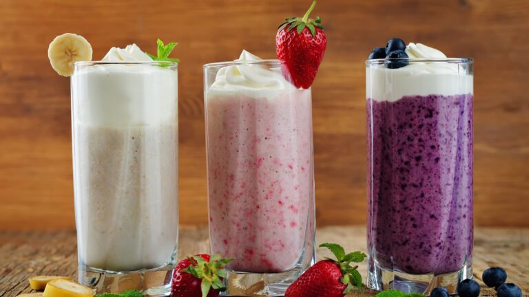 A delightful trio of best milkshake & fruity smoothies